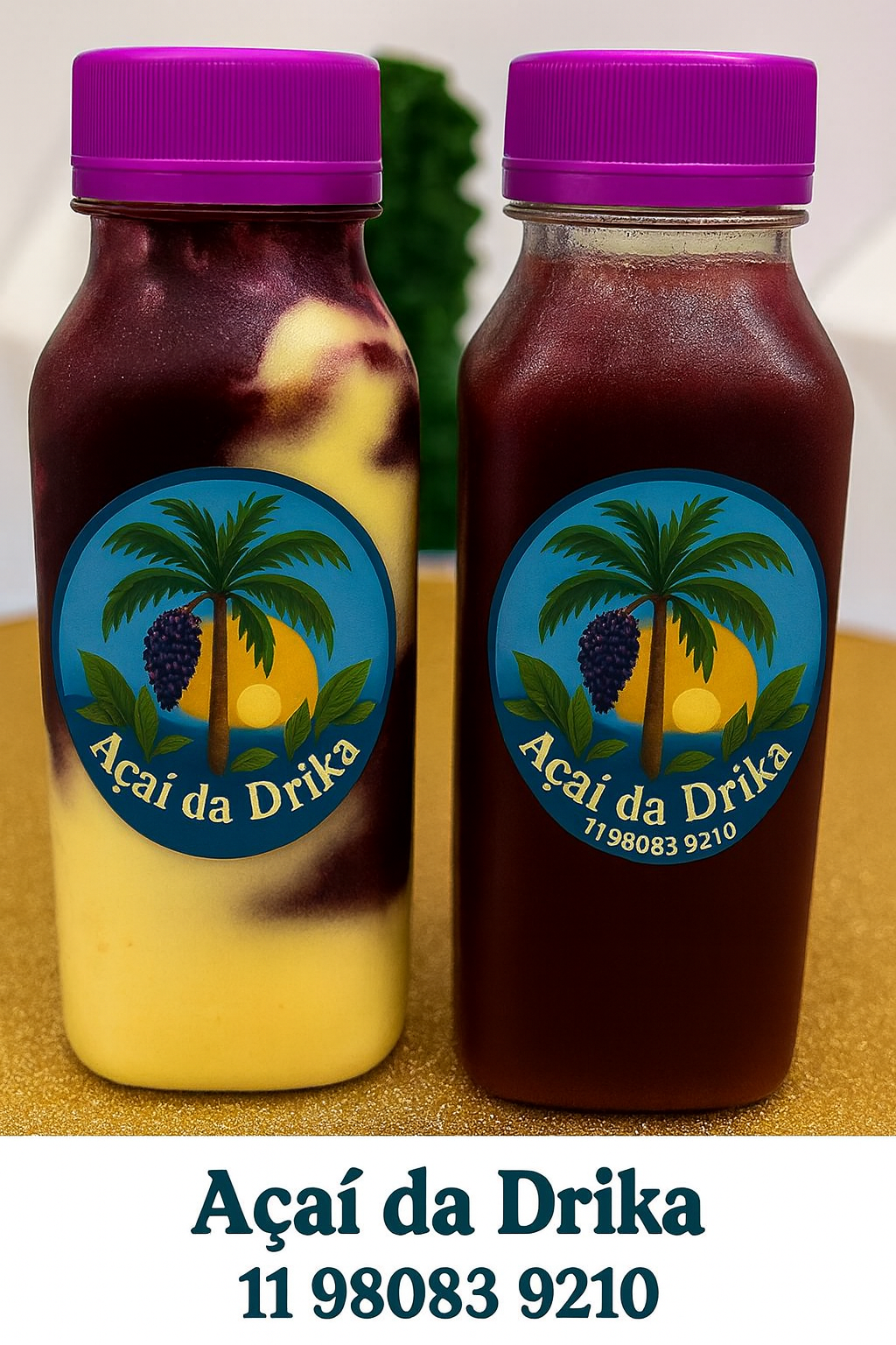 Açaí de Litro com frutas cuidadosamente cortadas e batidas, Mix Extremo de sabor e energia + Nutella, Leite Ninho, Paçoca, Granola.